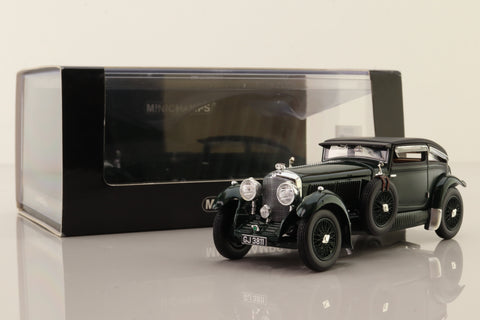 Minichamps 436 139500; 1930 Bentley 6.5 Litre; Gurney Nutting Saloon, Blue Train Special, Racing Green